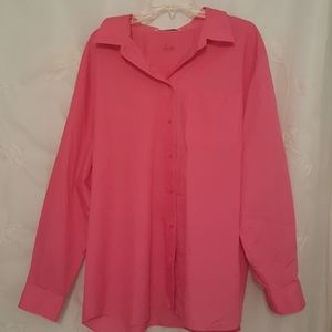 Foxcroft wrinkle-free pink blouse